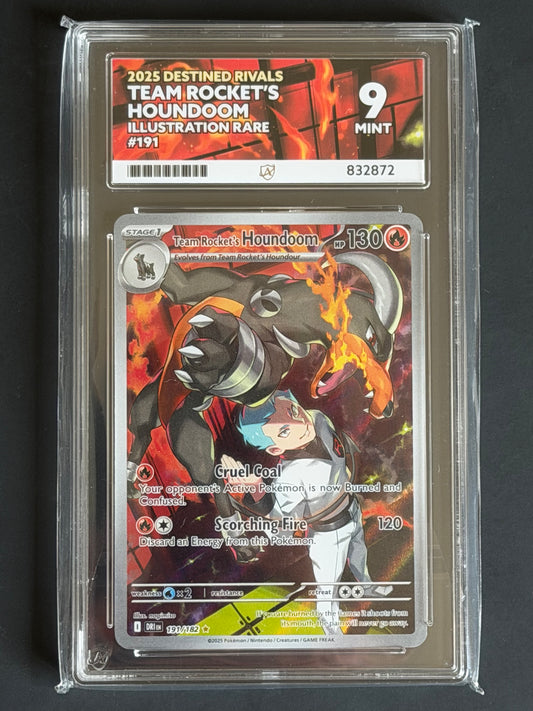ACE Team Rocket’s Houndoom - 191/183 Destined Rivals Illustration Rare MINT Grade 9