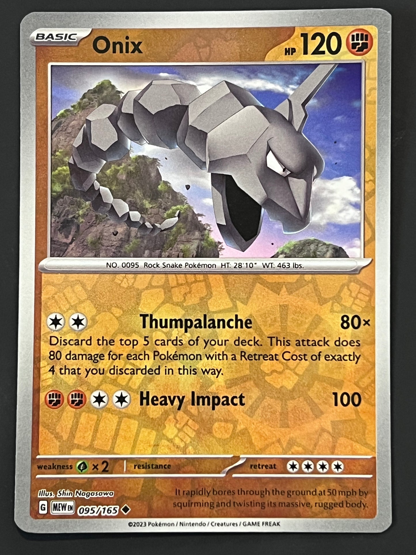 095/165 Onix - Pokémon 151 Uncommon Reverse