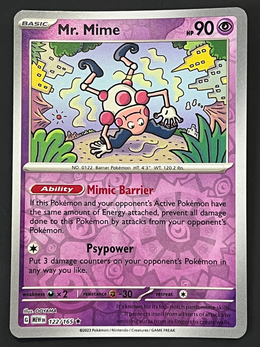 122/165 Mr. Mime - Pokémon 151 Rare Reverse