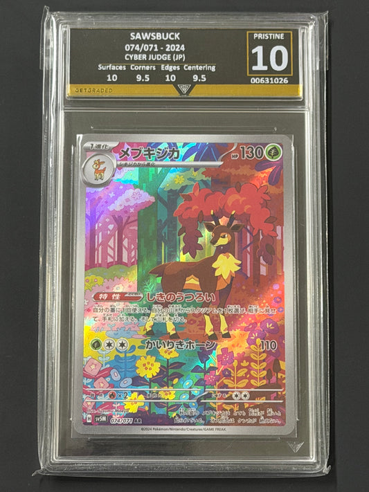 GetGraded Sawsbuck - 074/071 Cyber Judge AR PRISTINE Grade 10
