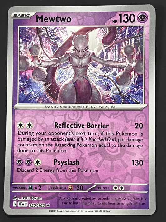 150/165 Mewtwo - Pokémon 151 Rare Reverse