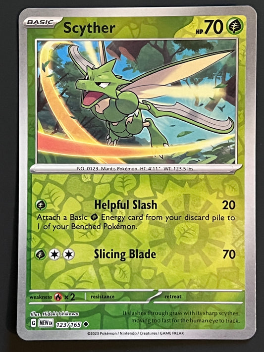 123/165 Scyther - Pokémon 151 Uncommon Reverse