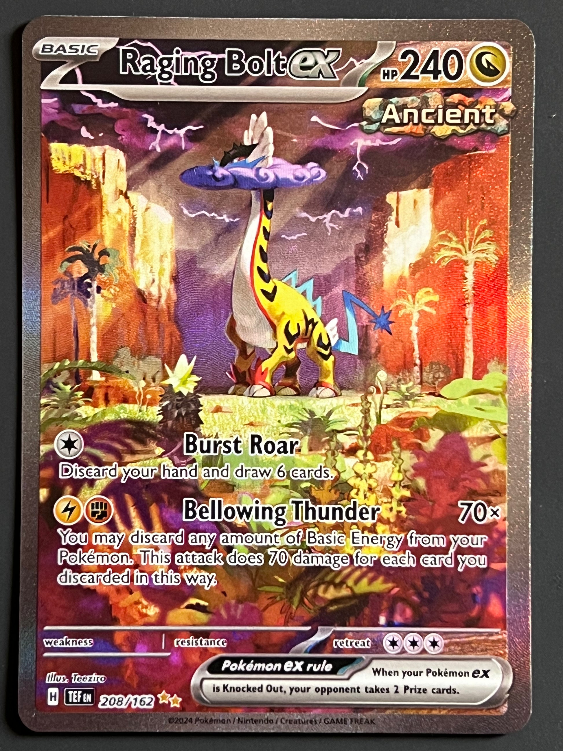 208 162 Raging Bolt Ex Pok mon Temporal Forces Special Illustration 208-162-raging-bolt-ex-pok-mon-temporal-forces-special-illustration
