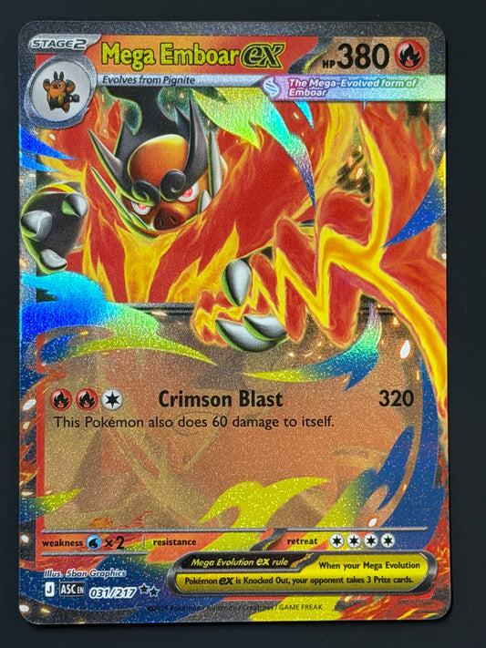 031/217 Mega Emboar ex - Pokémon Ascended Heroes Double Rare