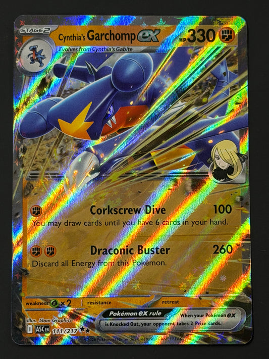 111/217 Cynthia’s Garchomp ex - Pokémon Ascended Heroes Double Rare