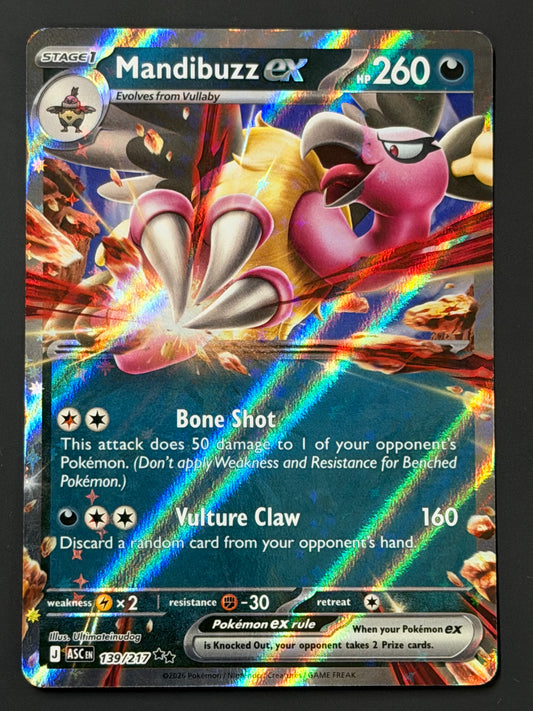 139/217 Mandibuzz ex - Pokémon Ascended Heroes Double Rare
