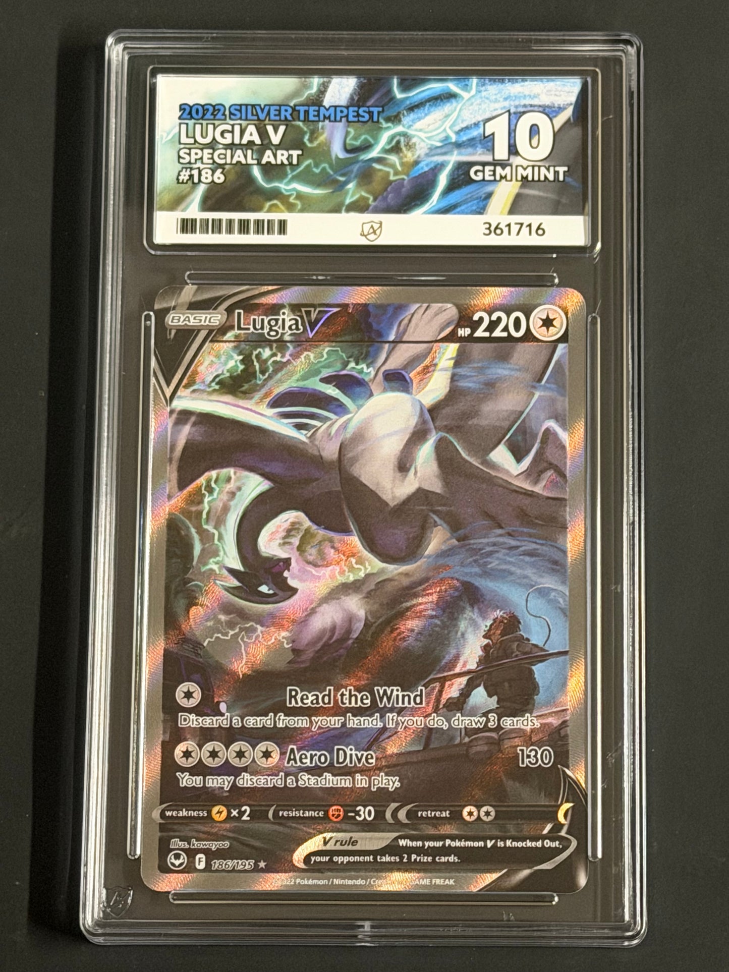 ACE Lugia V - 186/195 Silver Tempest Alternate Art GEM MINT Grade 10