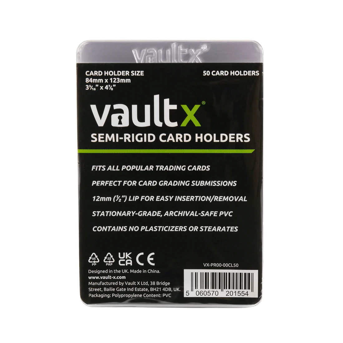 Vault X Semi-Rigid Card Holders (50pk) x 4