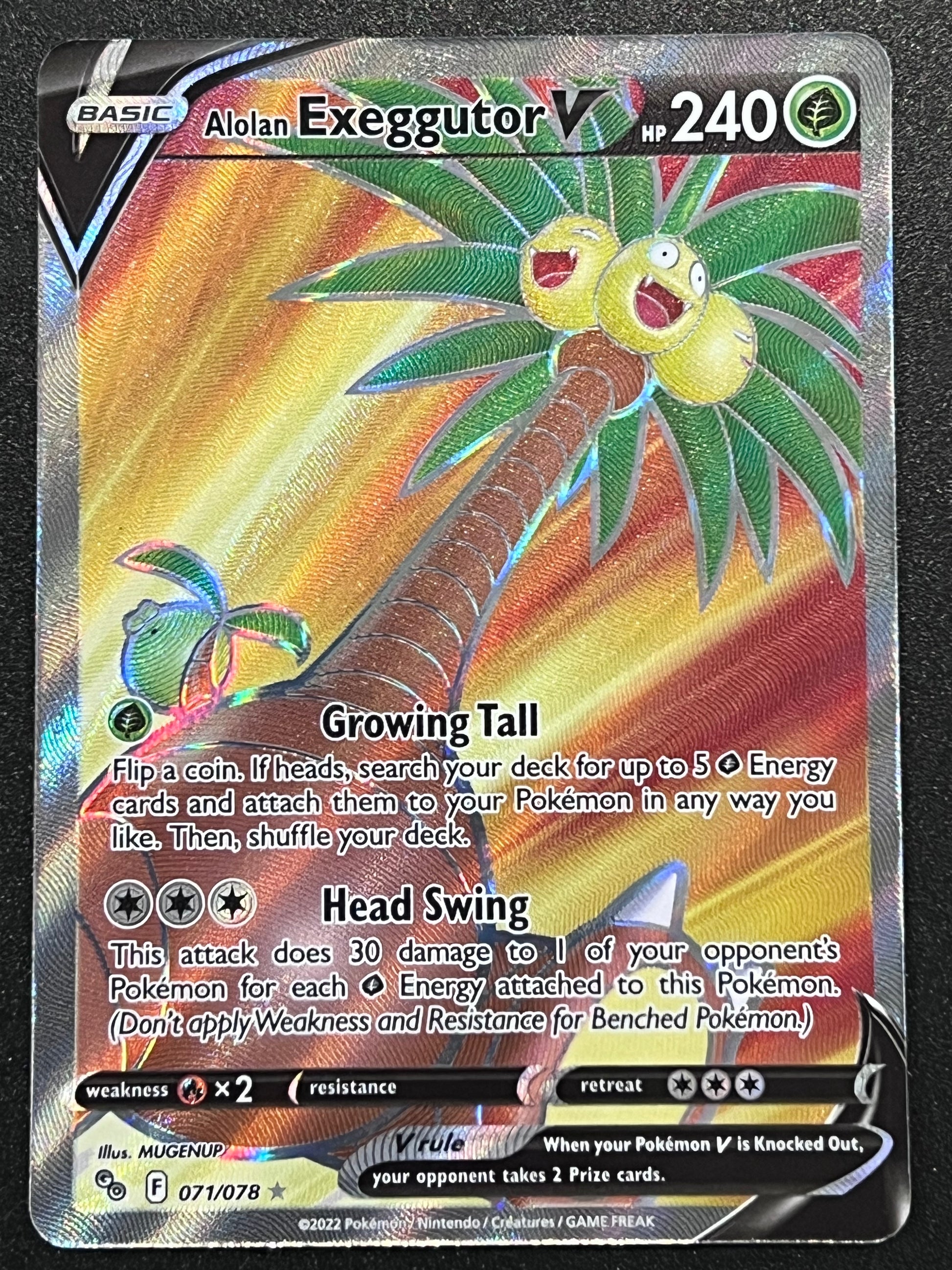 Alolan Exeggutor V - 071/078 Pokmon Go Ultra Rare Full Art Holo V Jarvvos Alolan Exeggutor V - 071/078 Pokmon Go Ultra Rare Full Art Holo V Jarvvos