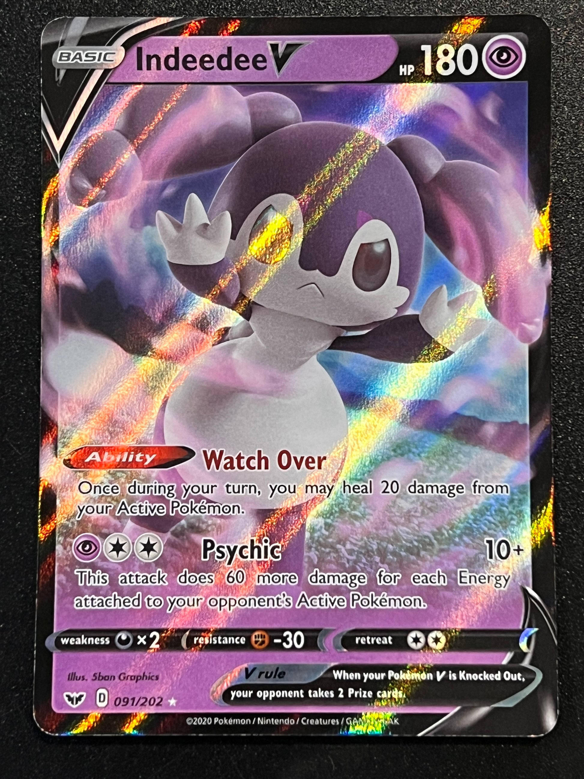 indeedee v pokemon card value 091/202 Indeedee V