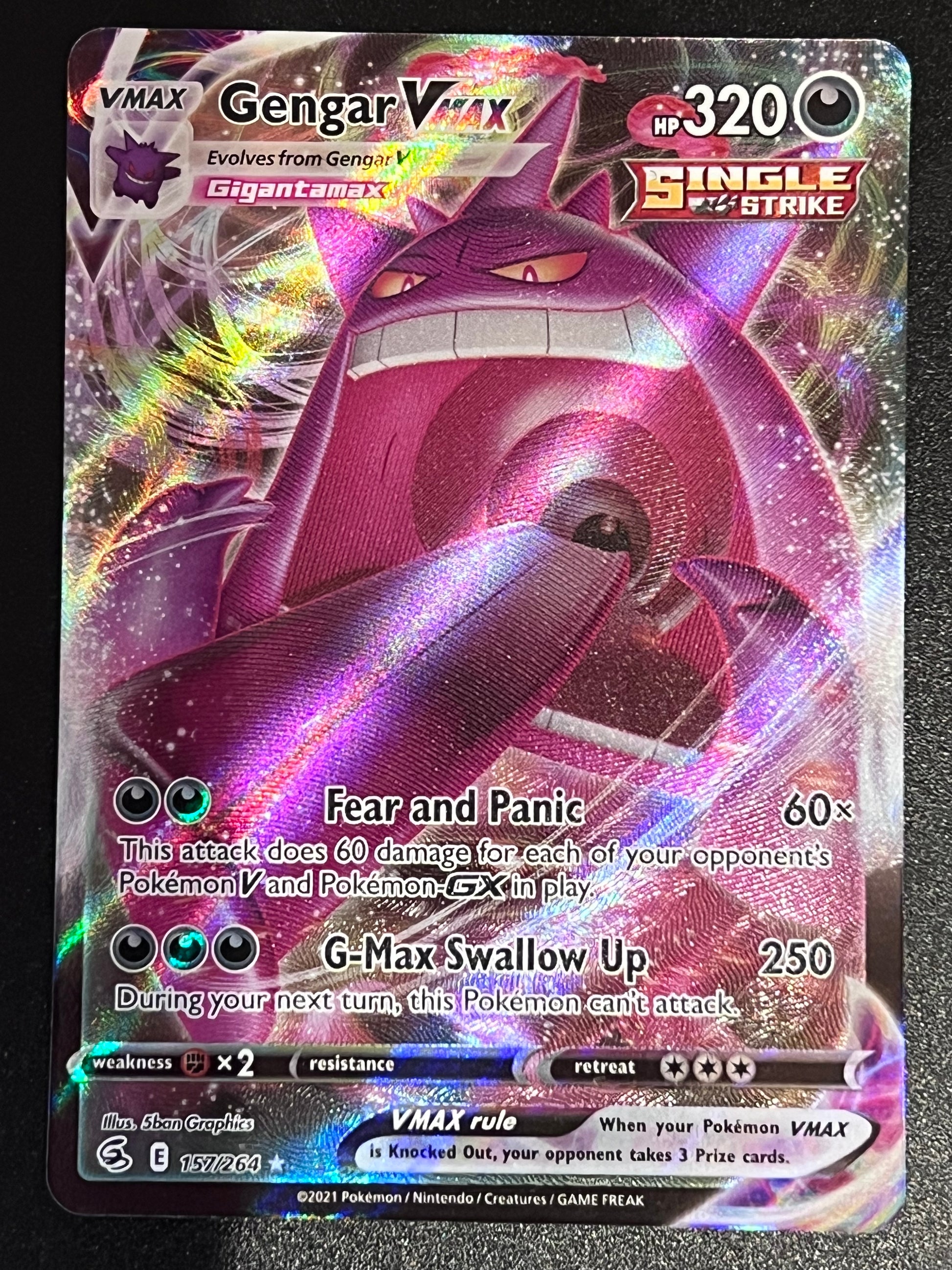 Gengar VMax 157 264 Fusion Strike Rare Holo VMax Jarvvos gengar-vmax-157-264-fusion-strike-rare-holo-vmax-jarvvos