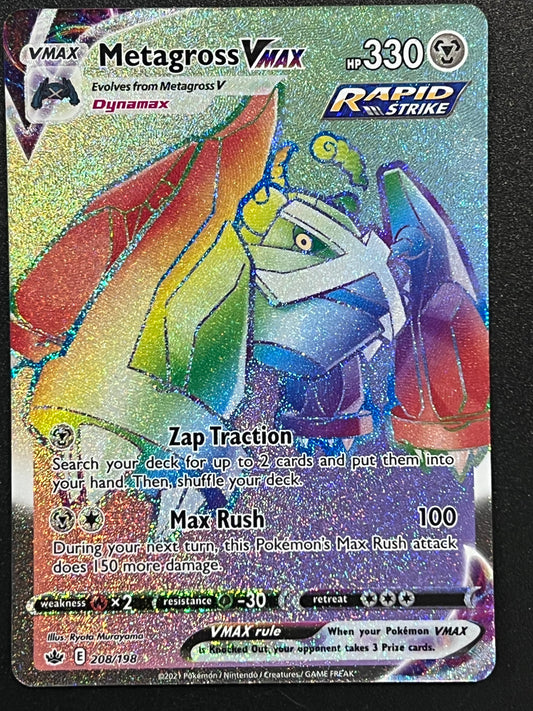 208/198 Metagross VMax - Pokémon Chilling Reign Rainbow Secret Rare