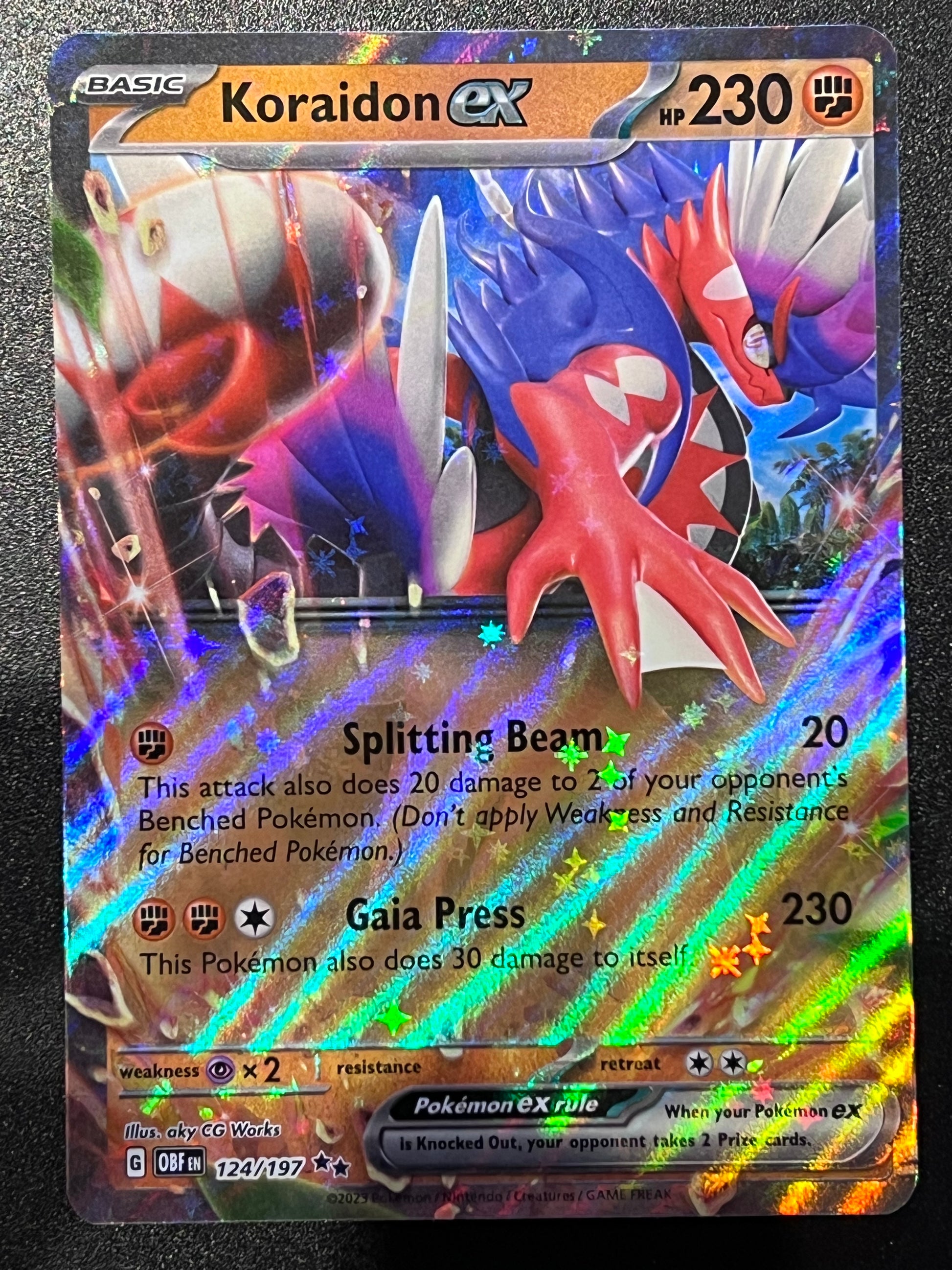 124/197 Koraidon Ex - Pokmon Obsidian Flames Double Rare Jarvvos 124/197 Koraidon Ex - Pokmon Obsidian Flames Double Rare Jarvvos
