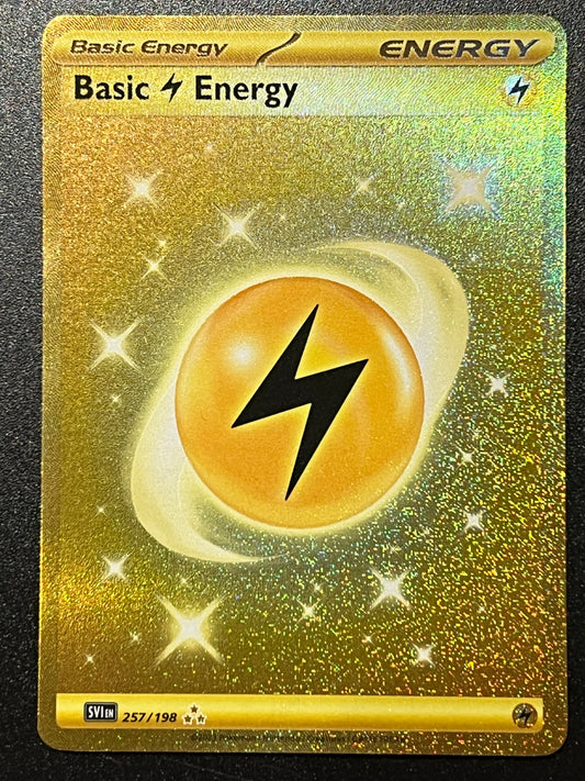 257/198 Basic Lightning Energy - Pokémon Scarlet/Violet Base Hyper Rare