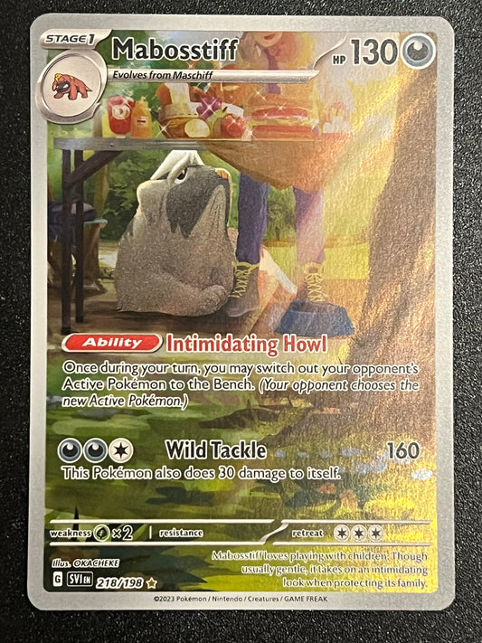 218/198 Mabosstiff - Pokémon Scarlet/Violet Base Illustration Rare