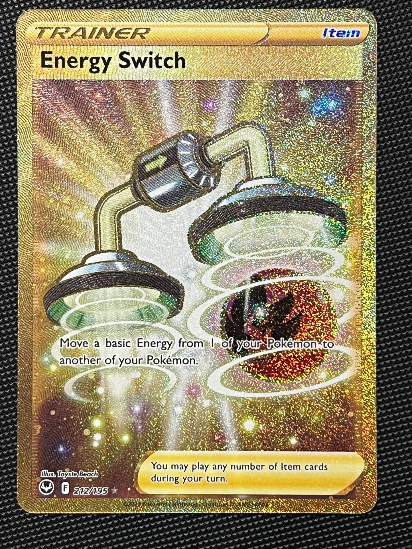 212/195 Energy Switch - Pokémon Silver Tempest Gold Secret Rare