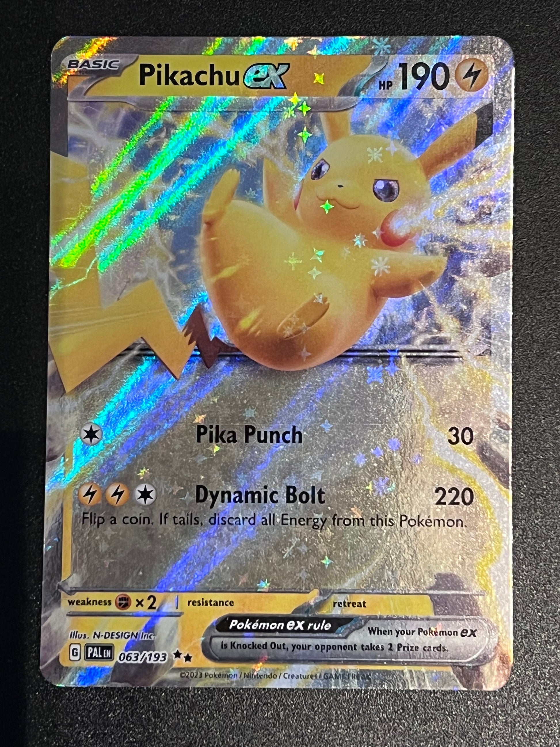 Pikachu Ex 063 193 Pok mon Paldea Evolved Double Rare Holo Ex