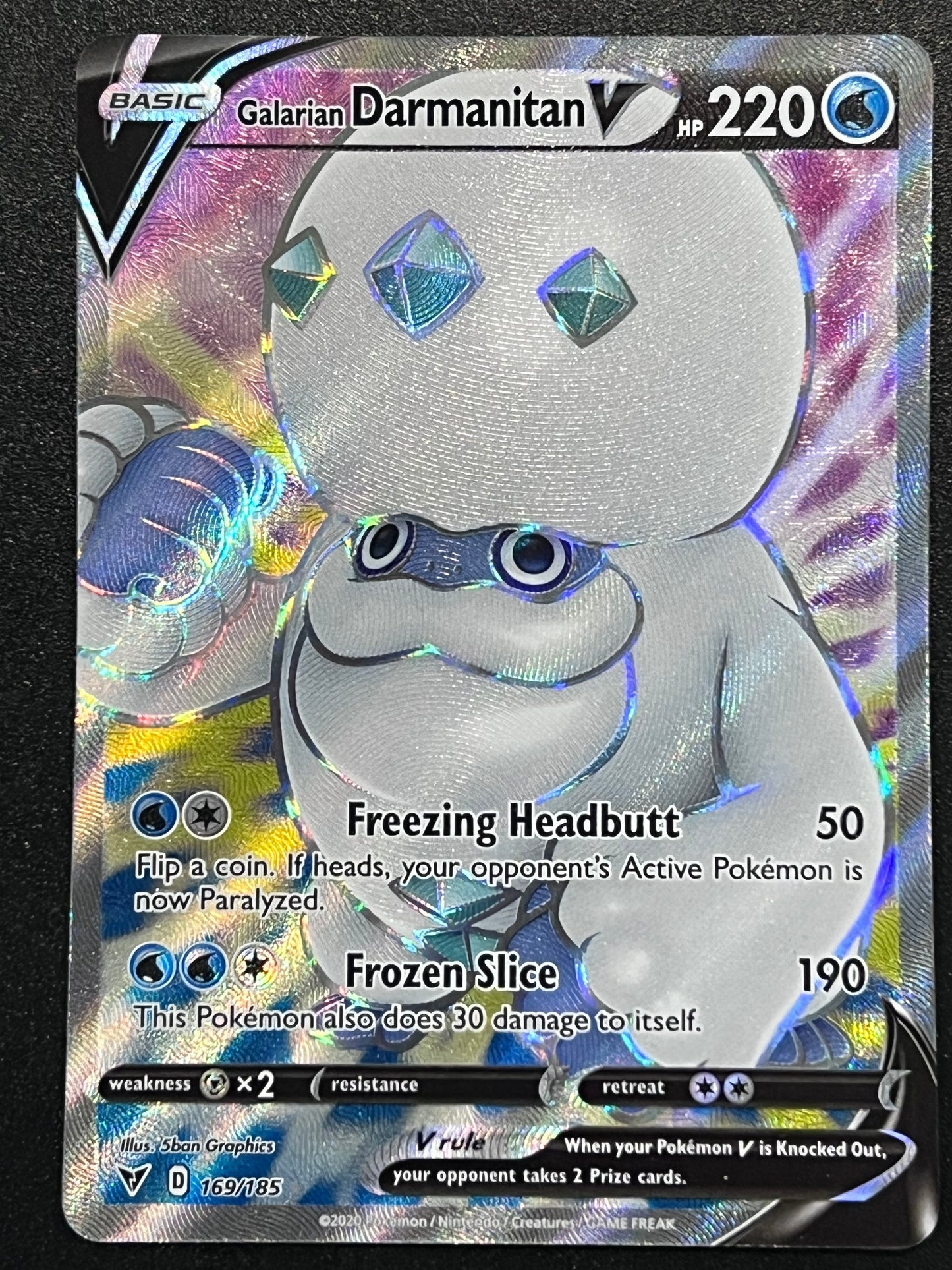169/185 Galarian Darmanitan V - Pokémon Vivid Voltage Full Art