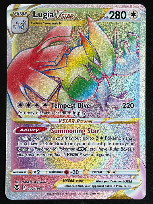 Lugia VStar - 202/195 Silver Tempest Rare Rainbow