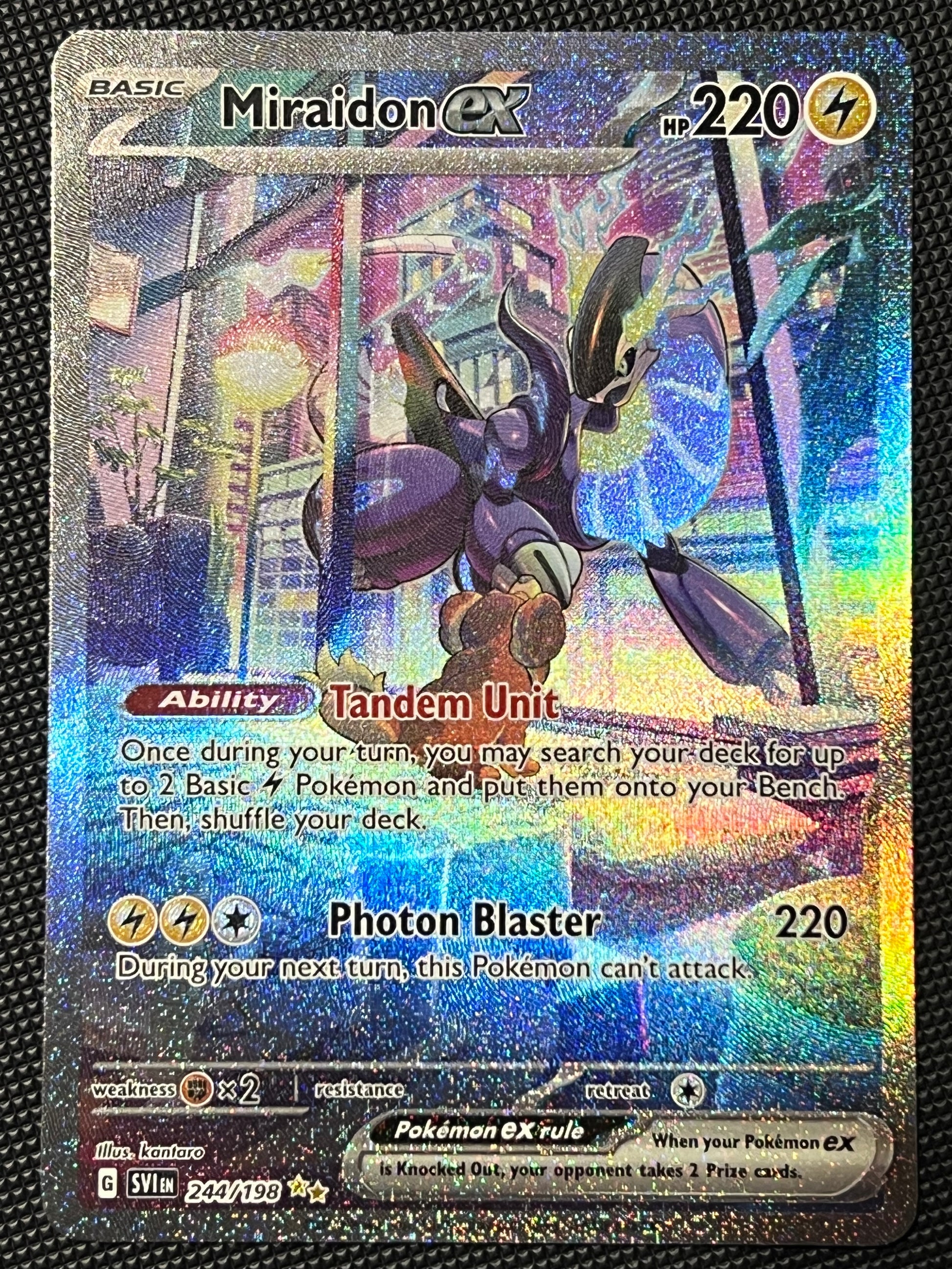 is miraidon a rare pokemon card 244/198 Miraidon ex