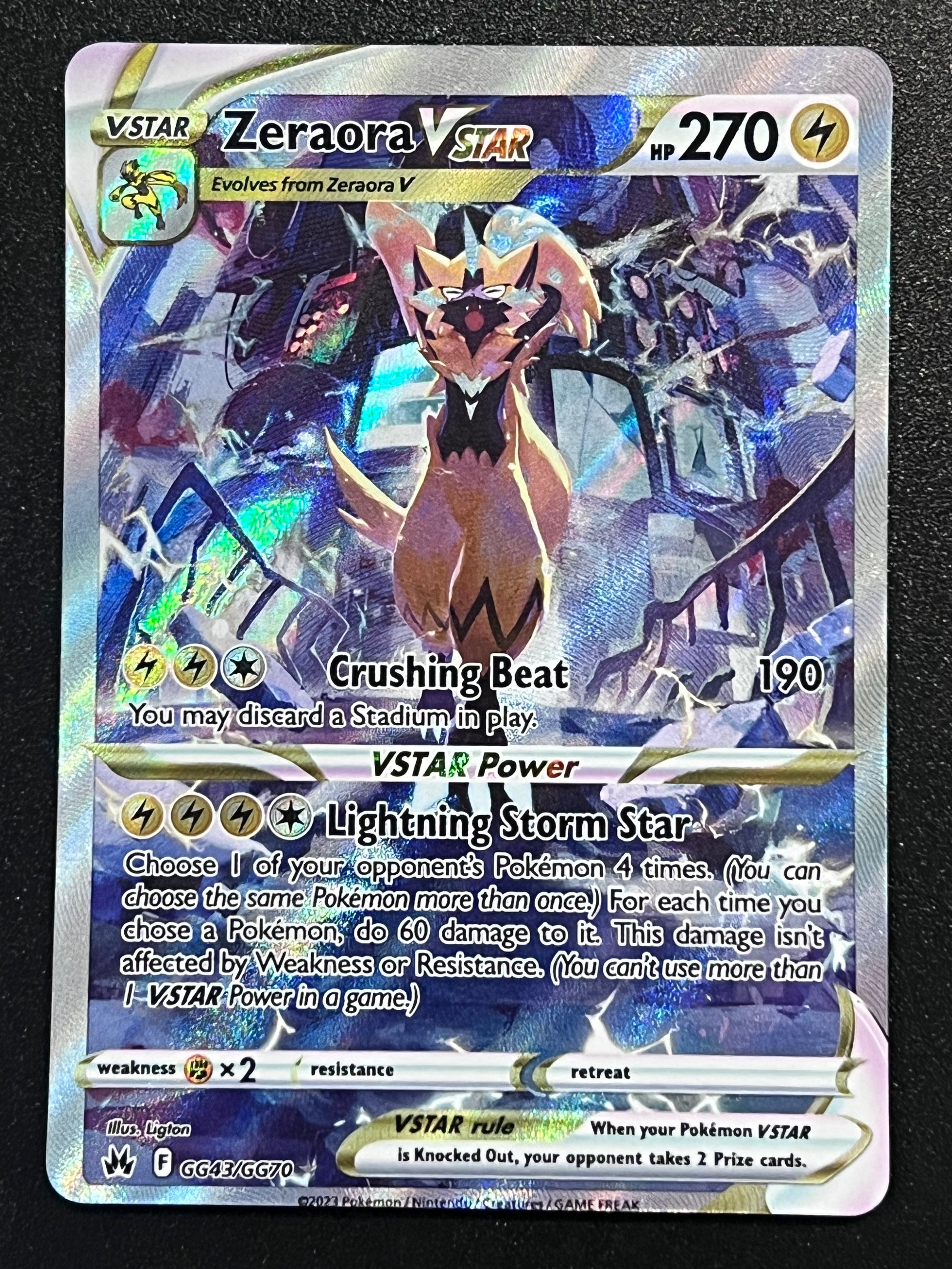 zeraora vstar pokemon card GG43/GG70 Zeraora VStar