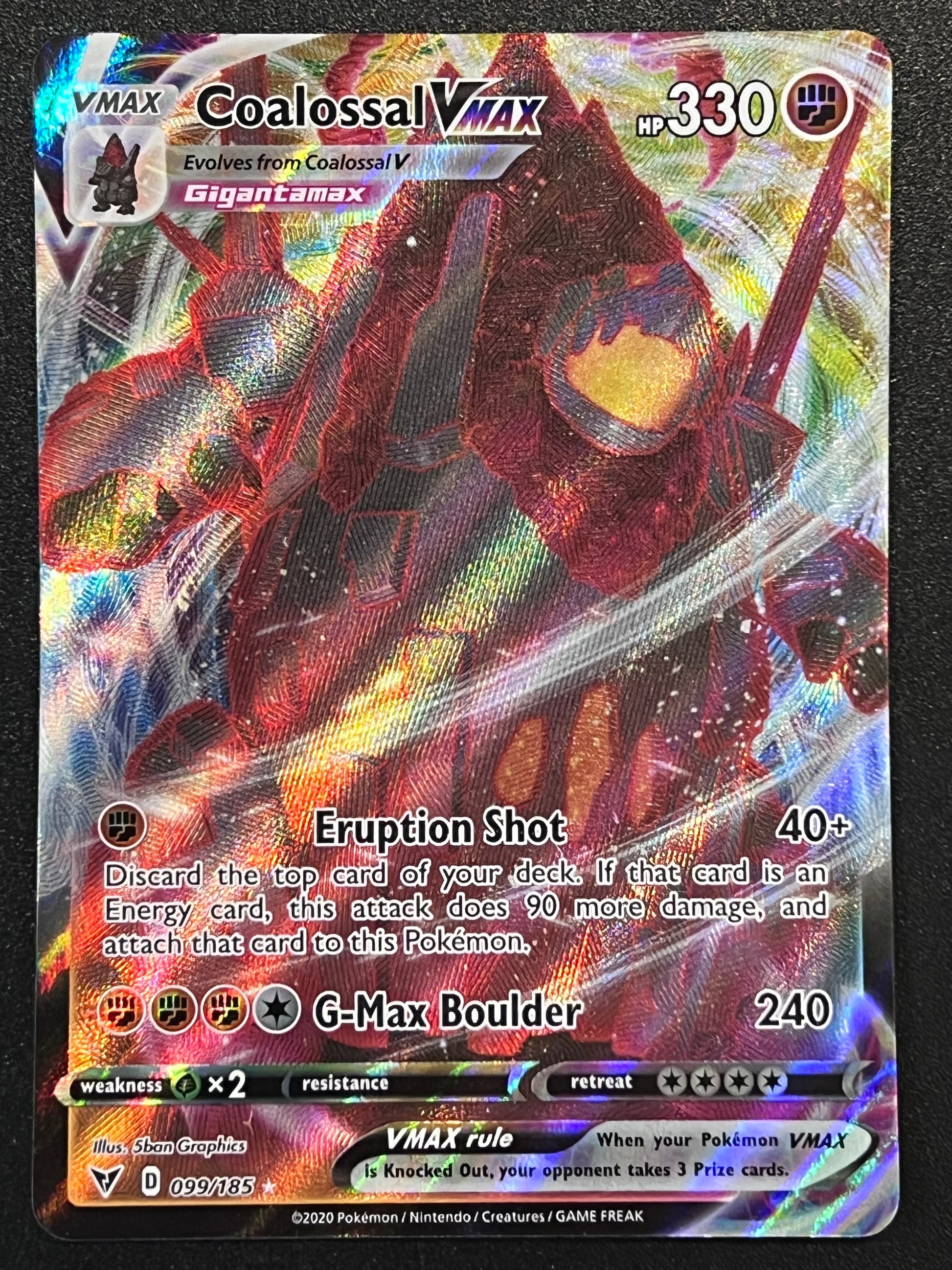 099/185 Coalossal VMax - Pokmon Vivid Voltage Ultra Rare Jarvvos 099/185 Coalossal VMax - Pokmon Vivid Voltage Ultra Rare Jarvvos