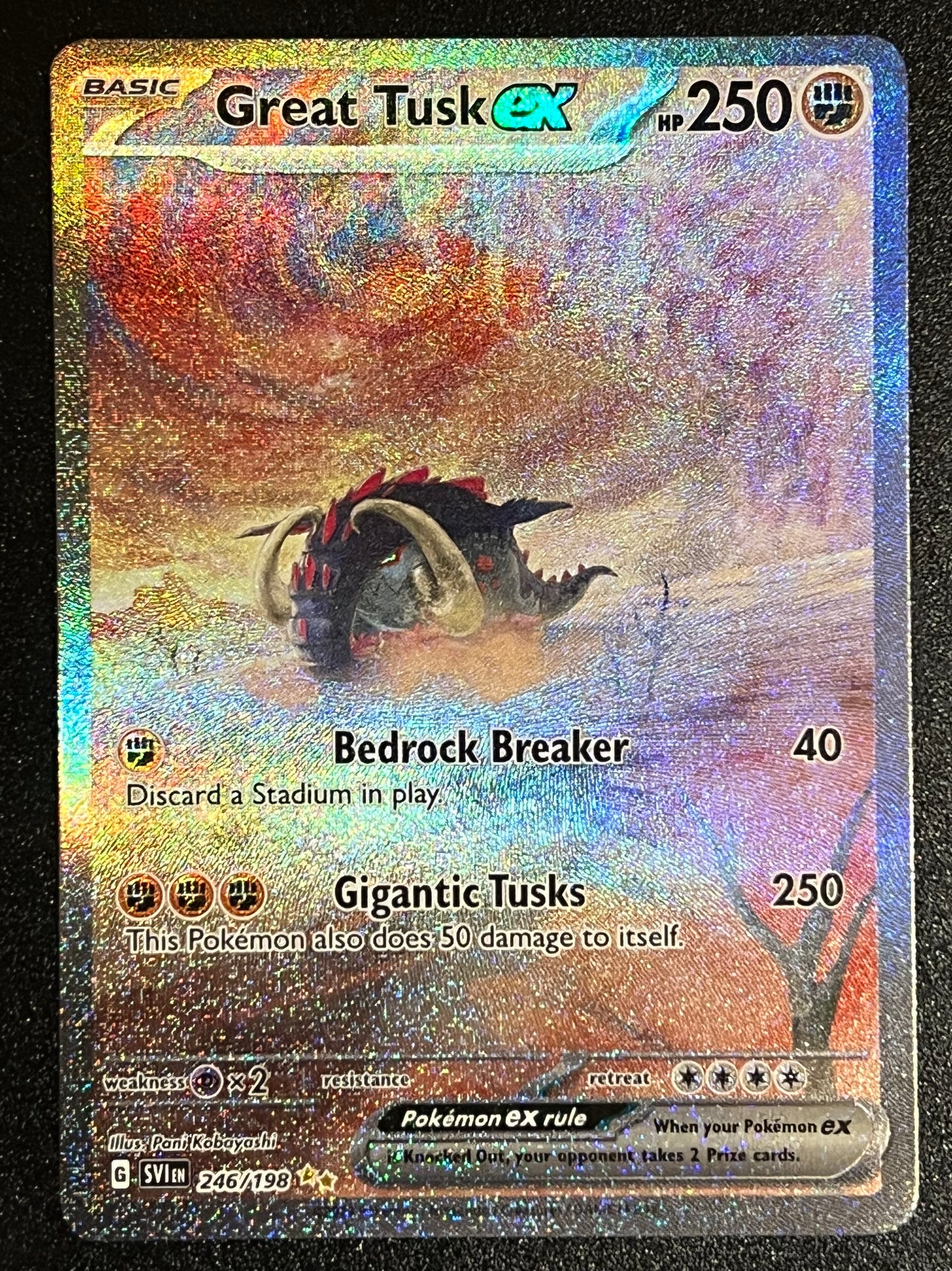 246/198 Great Tusk Ex - Pokémon Scarlet/Violet Base Special Illustration Rare