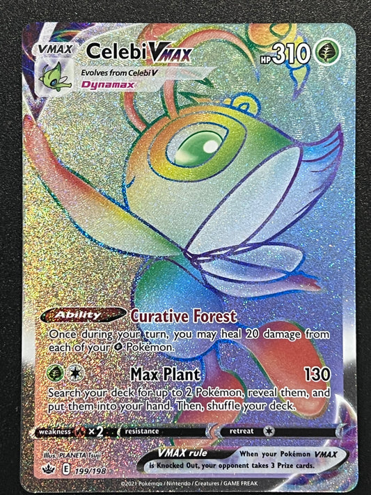 199/198 Celebi VMax - Pokémon Chilling Reign Rainbow Secret Rare