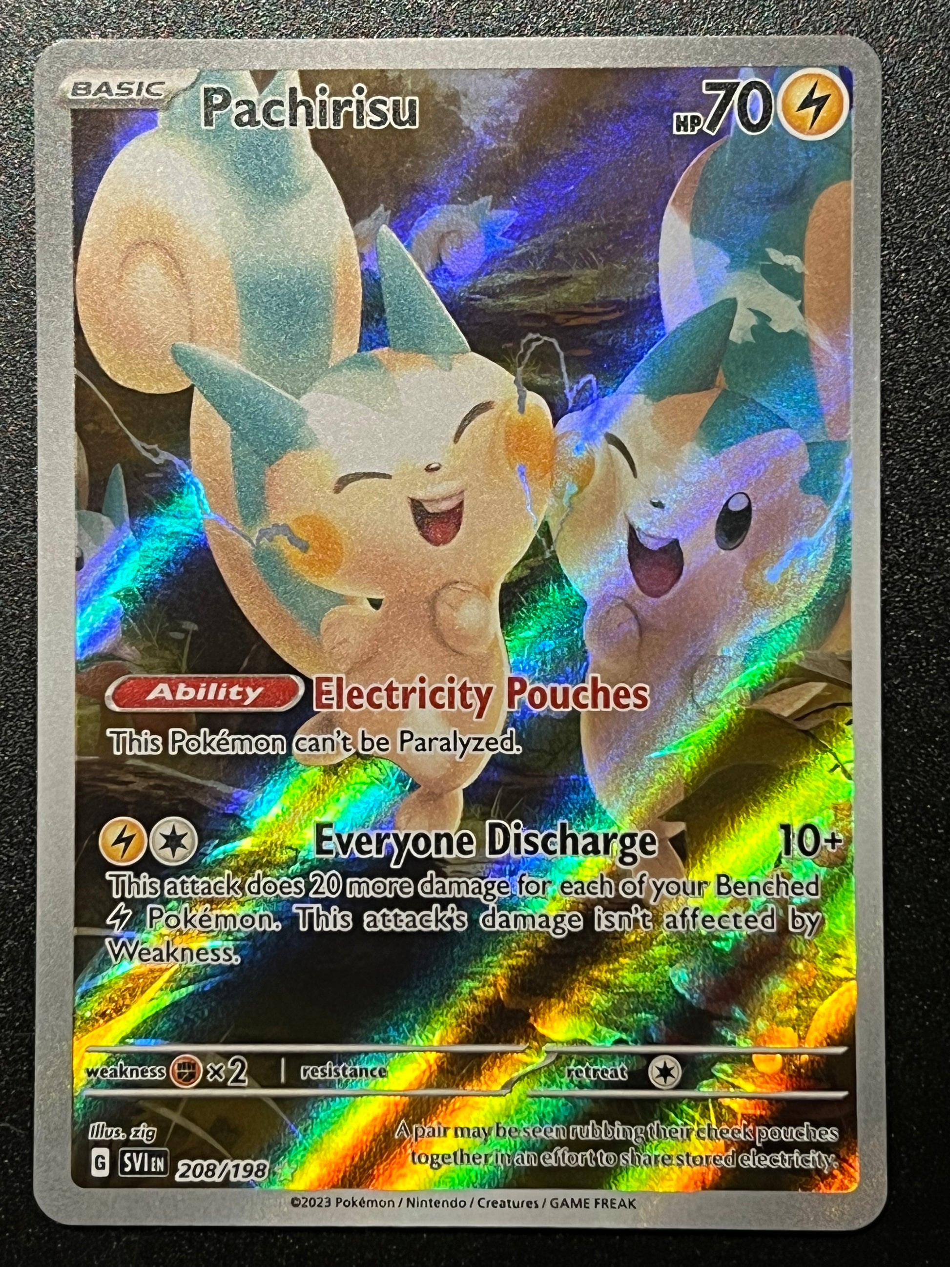 208/198 Pachirisu - Pokmon Scarlet/Violet Base Illustration Rare Jarvvos 208/198 Pachirisu - Pokmon Scarlet/Violet Base Illustration Rare Jarvvos