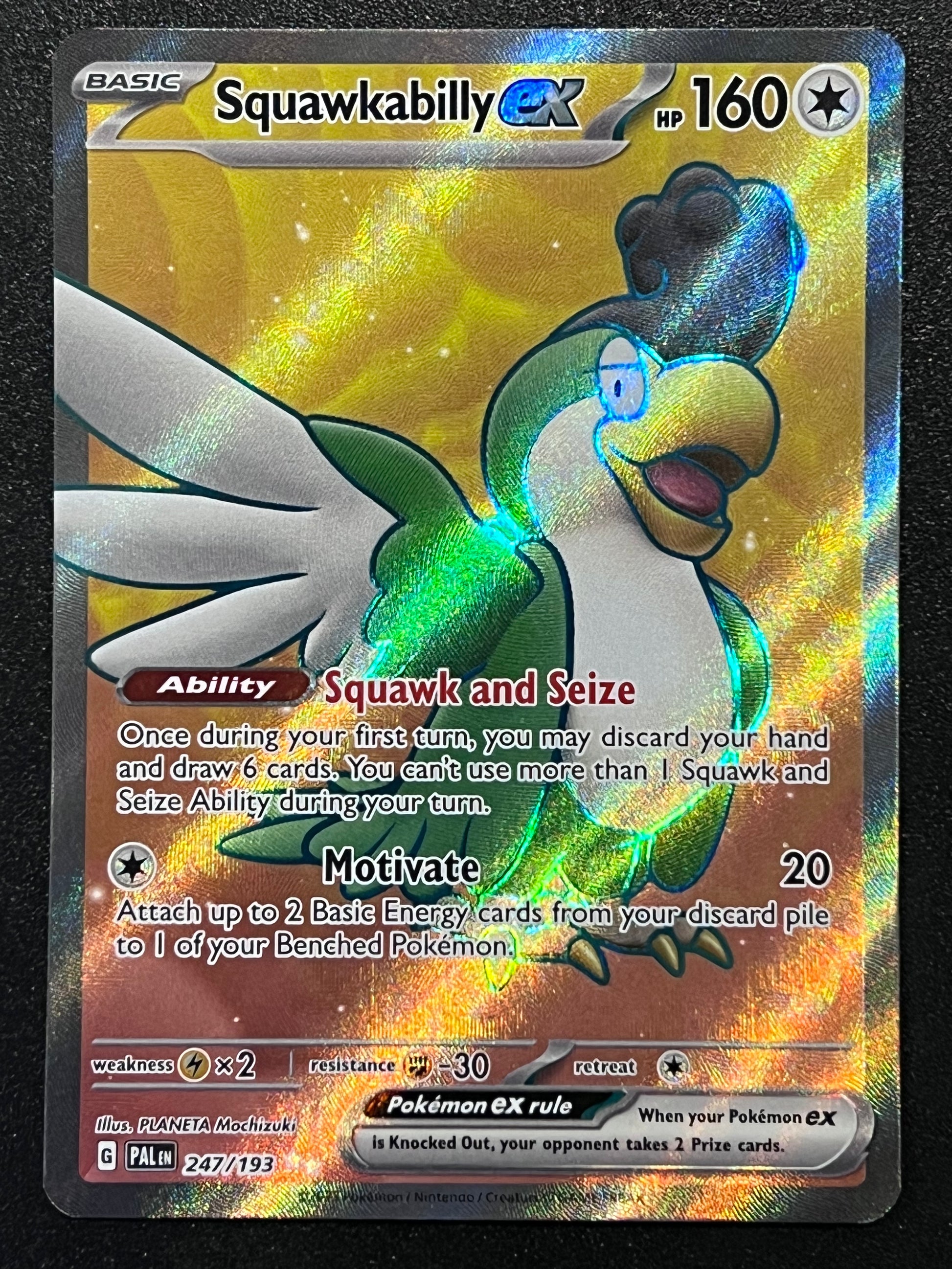 247/193 Squawkabilly Ex - Pokmon Paldea Evolved Ultra Rare Jarvvos 247/193 Squawkabilly Ex - Pokmon Paldea Evolved Ultra Rare Jarvvos