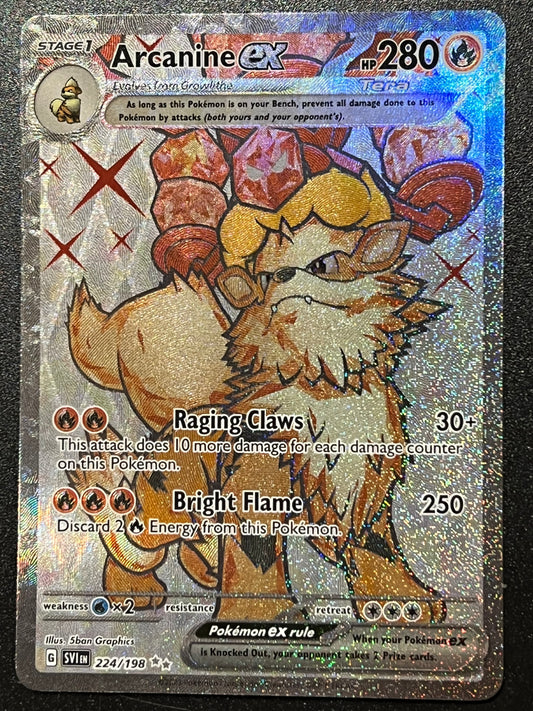 224/198 Arcanine Ex - Pokémon Scarlet/Violet Base Ultra Rare