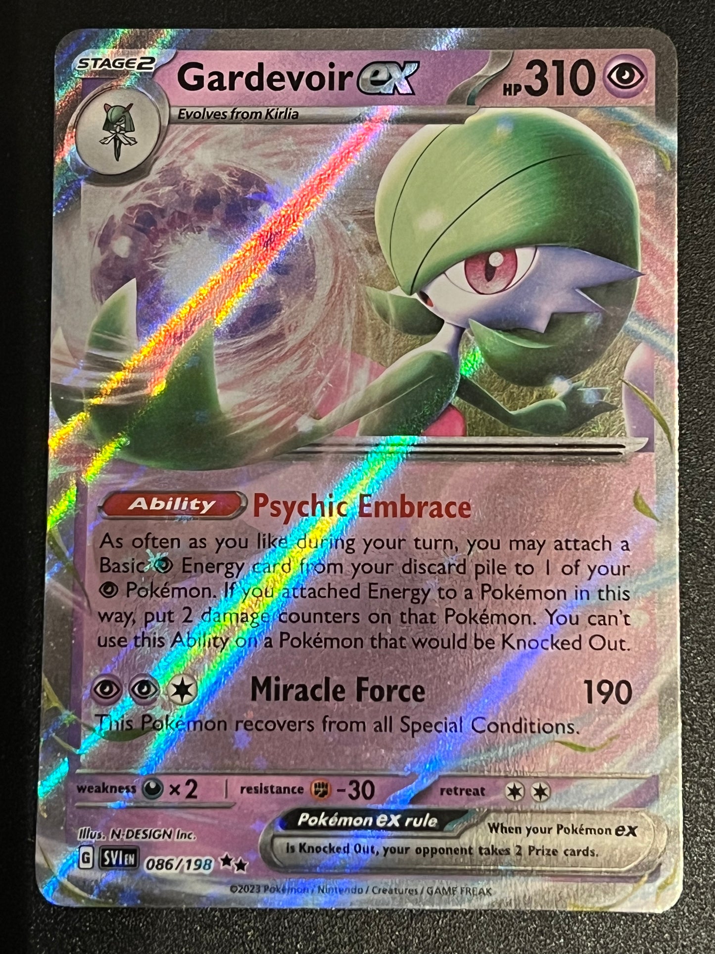 086/198 Gardevoir Ex - Pokémon Scarlet/Violet Base Double Rare