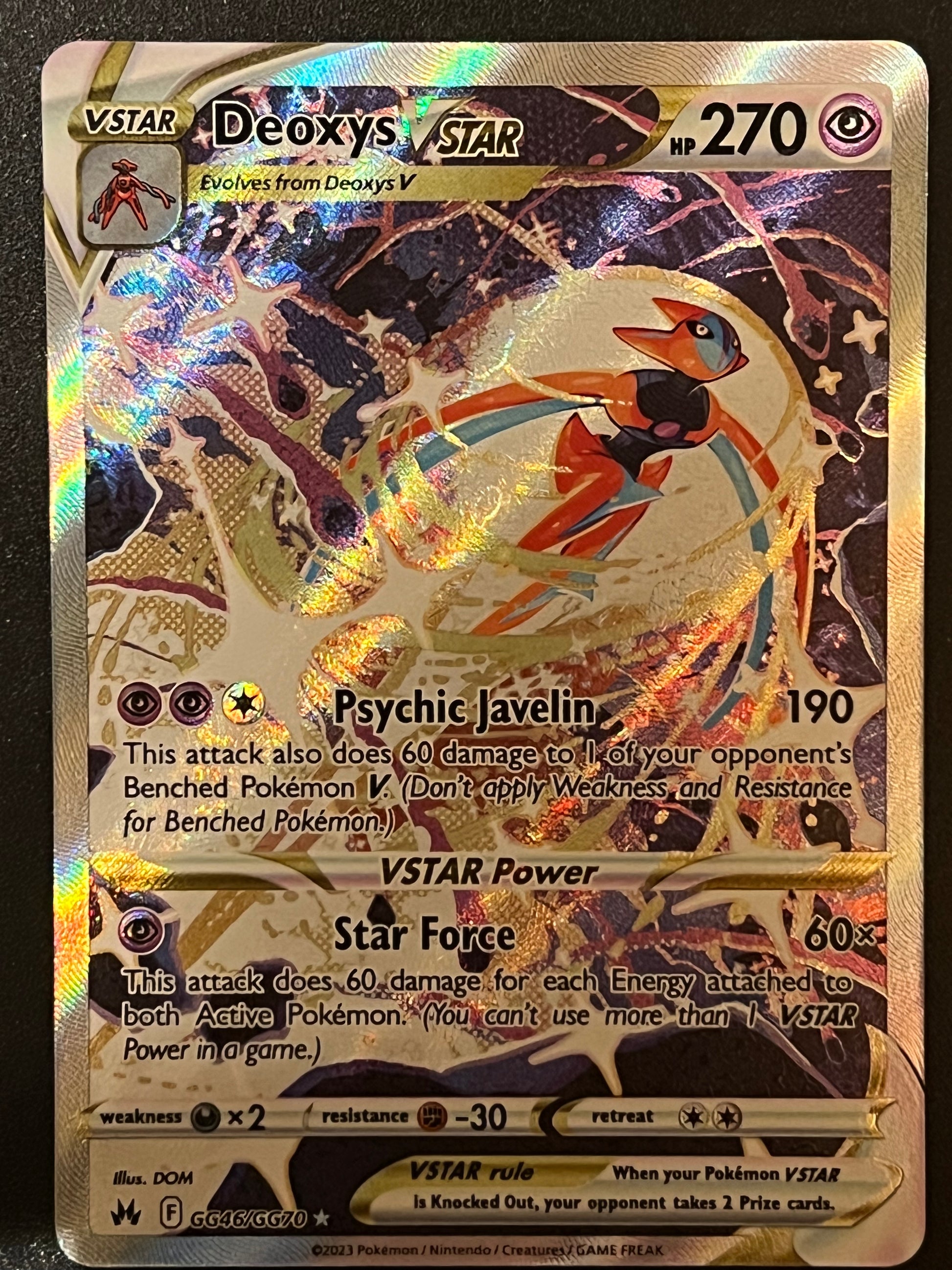 GG46/GG70 Deoxys VStar - Pokmon Crown Zenith Ultra Rare Jarvvos GG46/GG70 Deoxys VStar - Pokmon Crown Zenith Ultra Rare Jarvvos