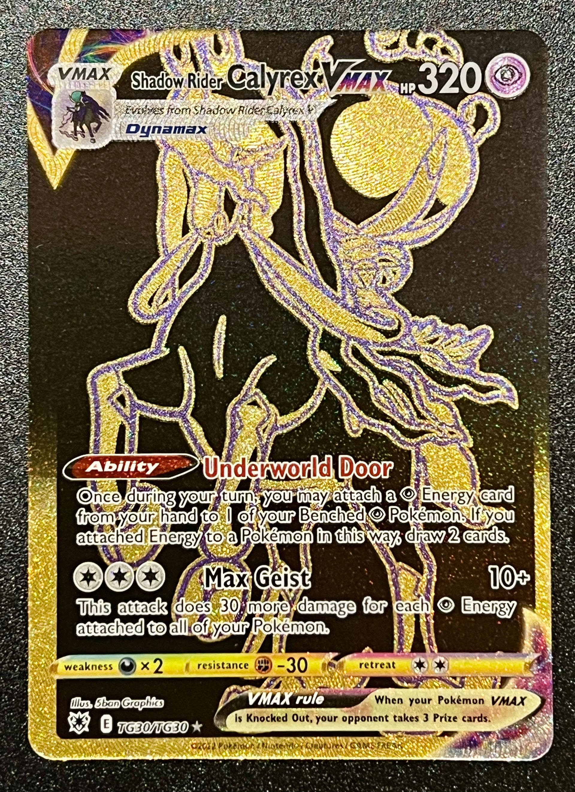 calyrex gold pokemon card Shadow Rider Calyrex Vmax