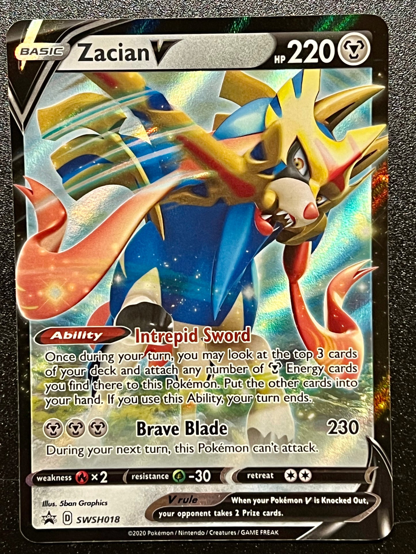 SWSH018 Zacian V - Black Star Promo