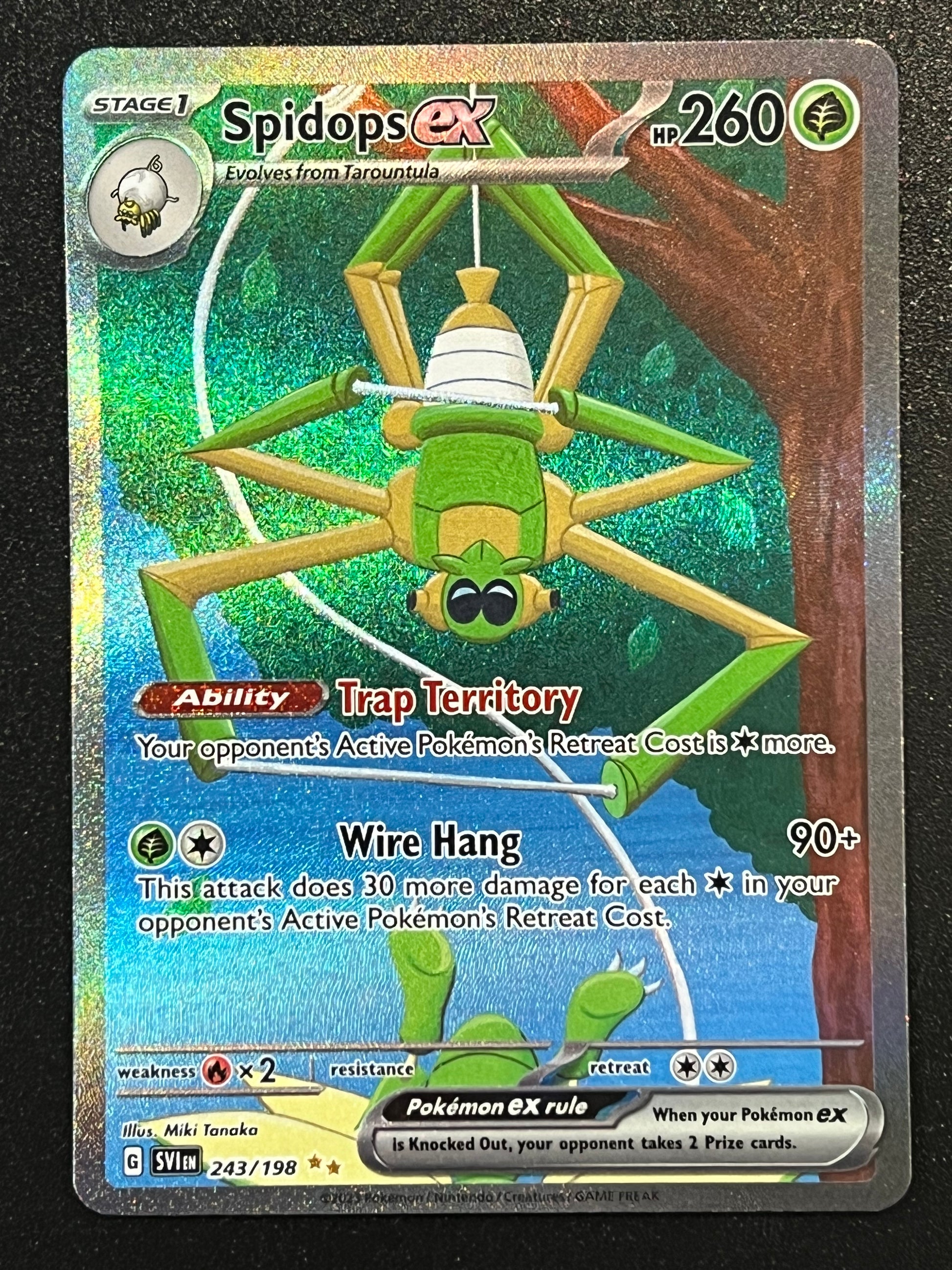 Spidops Rairty 243/198 Spidops Ex - Pokémon Scarlet/Violet Base Special Illustration ...