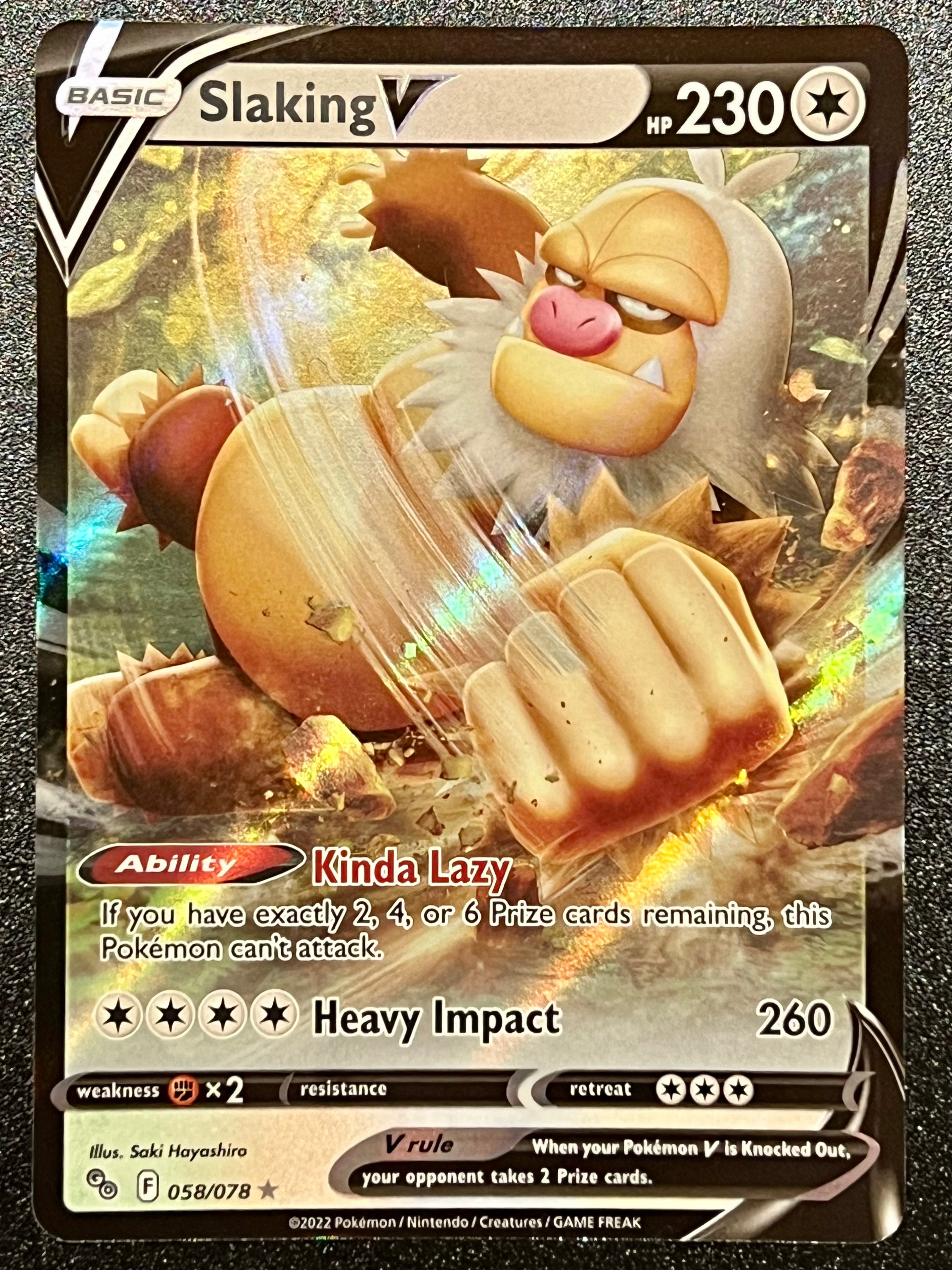 Slaking V - 058/078 PoGo Rare Holo V – Jarvvos