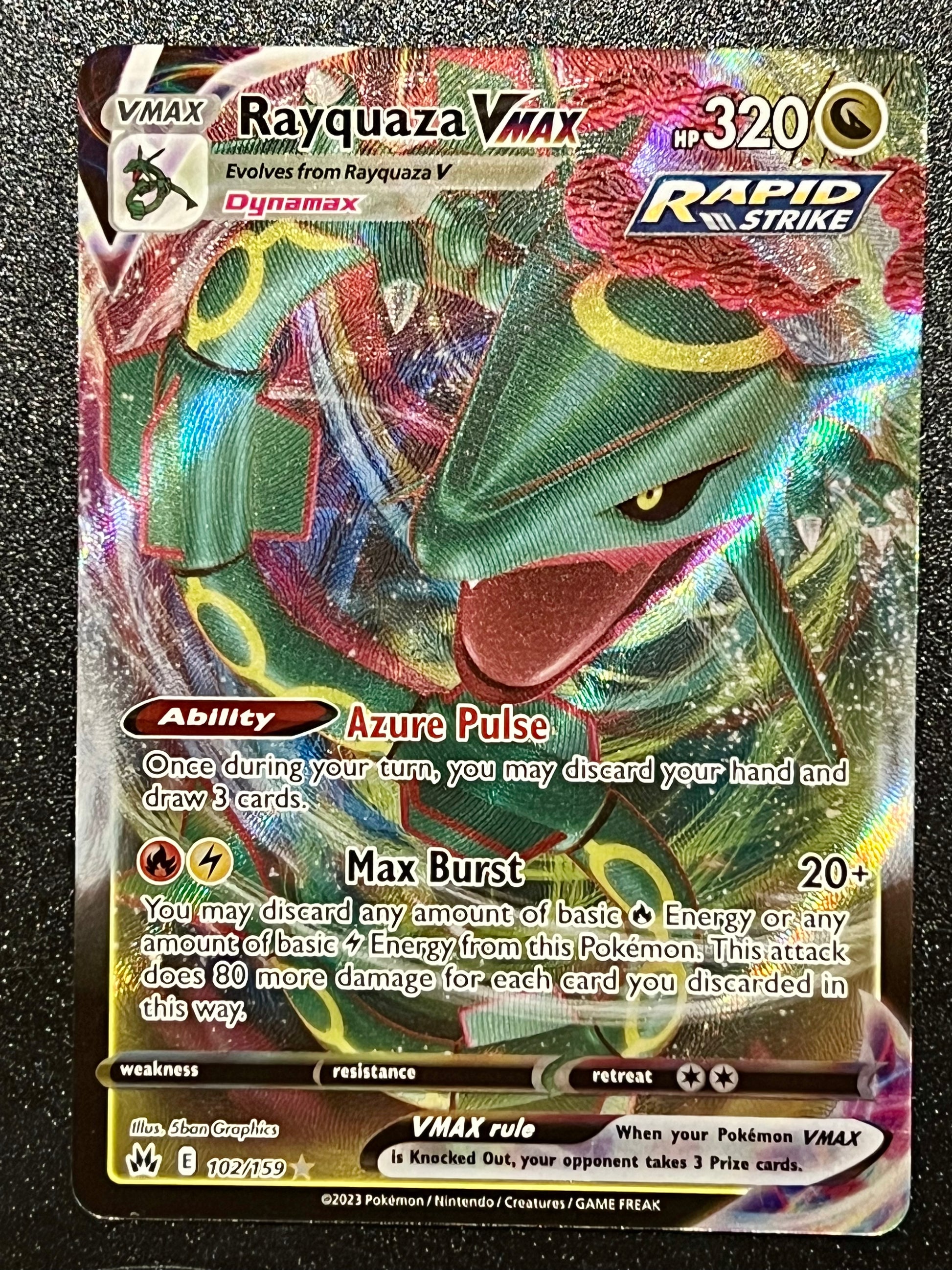 102/159 Rayquaza VMax - Pokmon Crown Zenith Ultra Rare Jarvvos 102/159 Rayquaza VMax - Pokmon Crown Zenith Ultra Rare Jarvvos