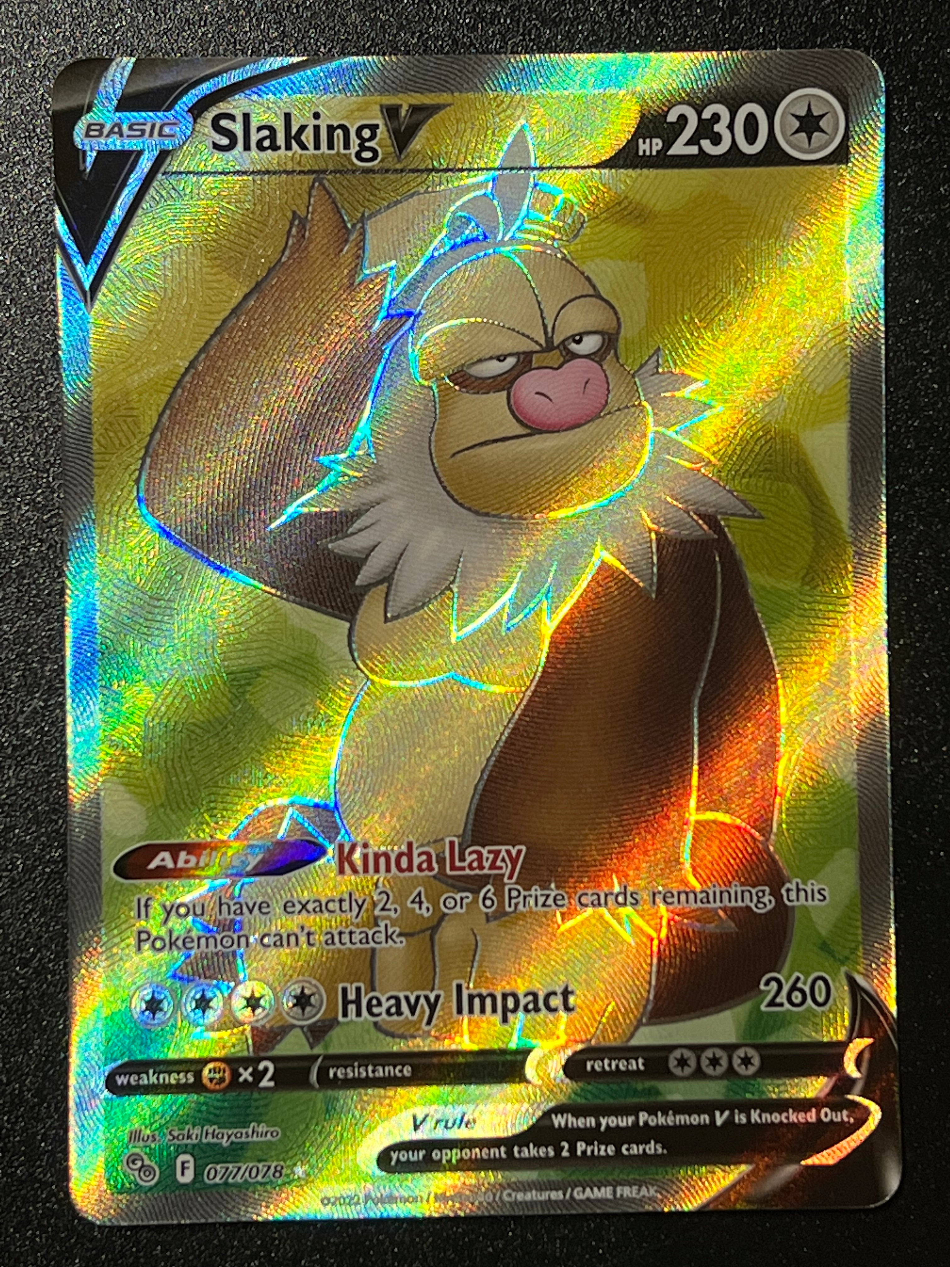 Slaking V - 077/078 Pokémon Go Ultra Rare Full Art Holo V – Jarvvos