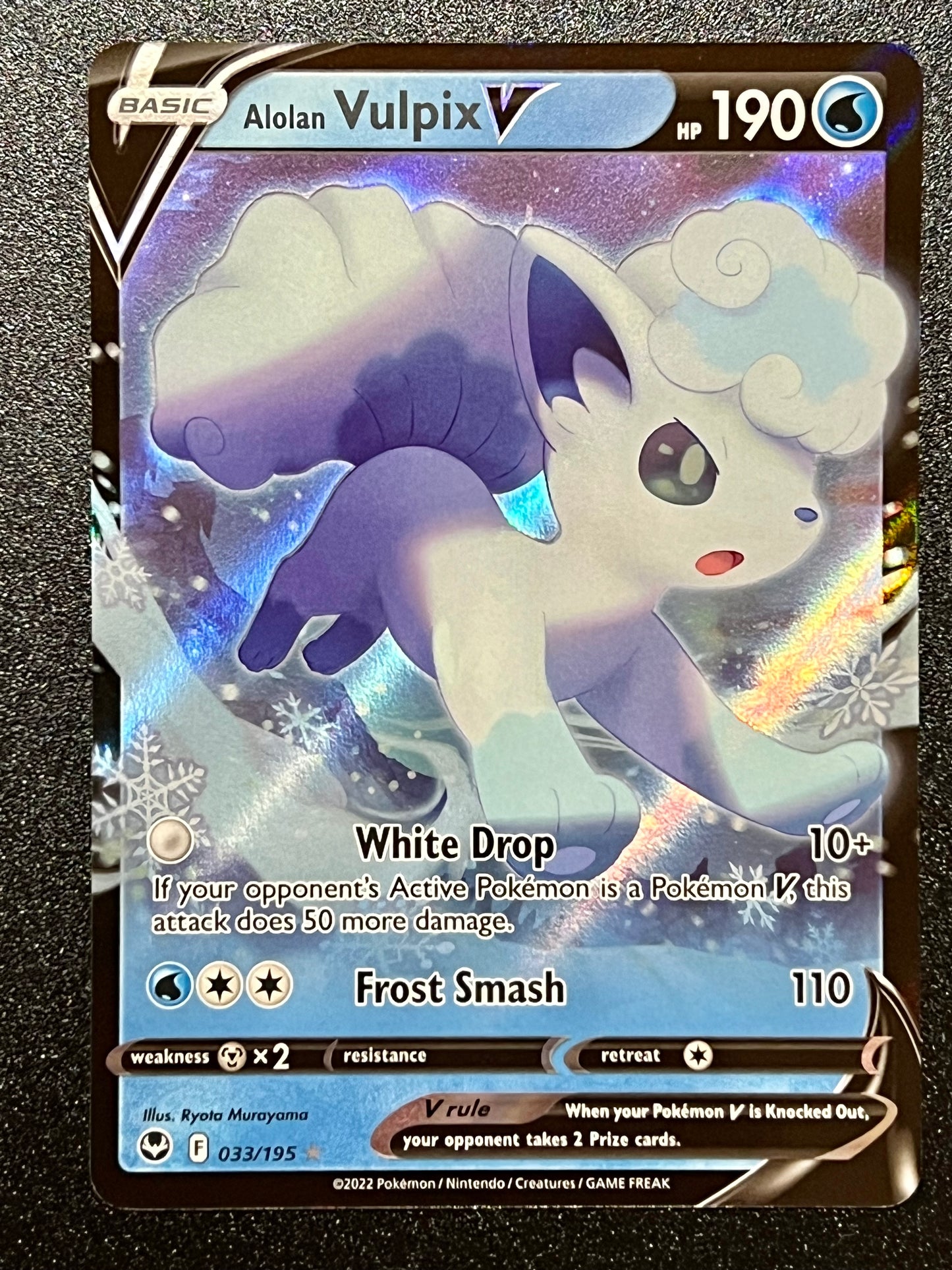 033/195 Alolan Vulpix V - Pokémon Silver Tempest Ultra Rare