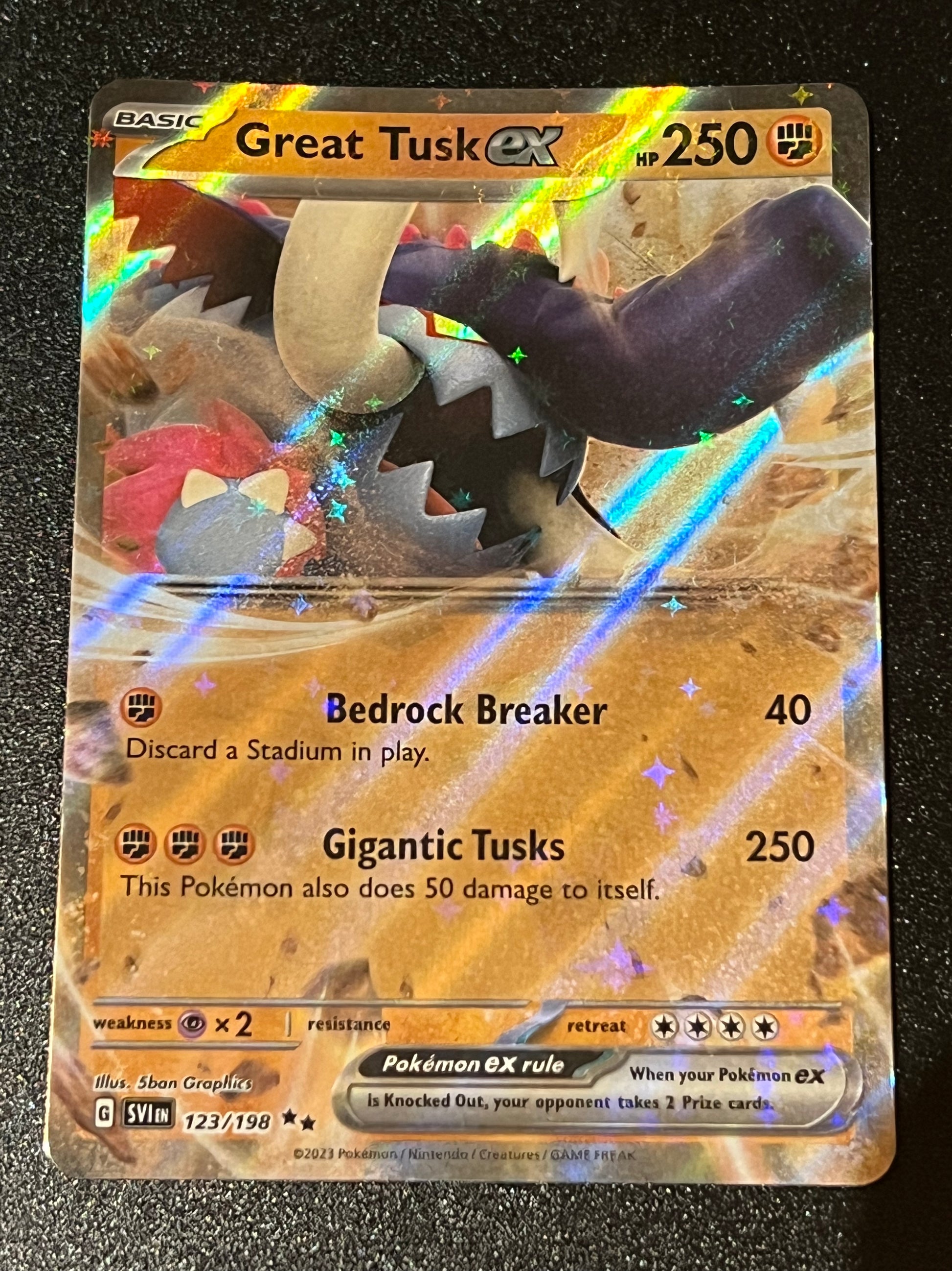 great tusk pokemon card 123/198 Great Tusk Ex