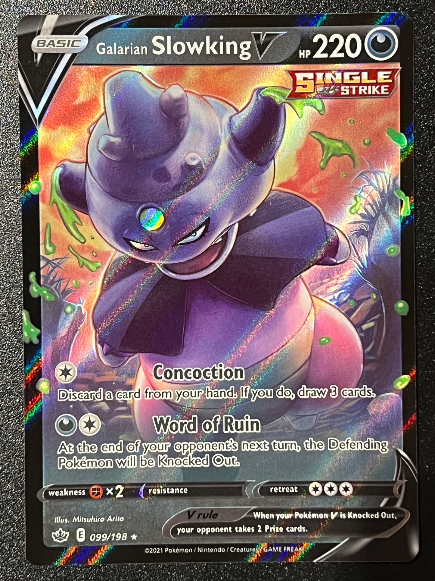 099/198 Galarian Slowking V - Pokémon Chilling Reign Ultra Rare