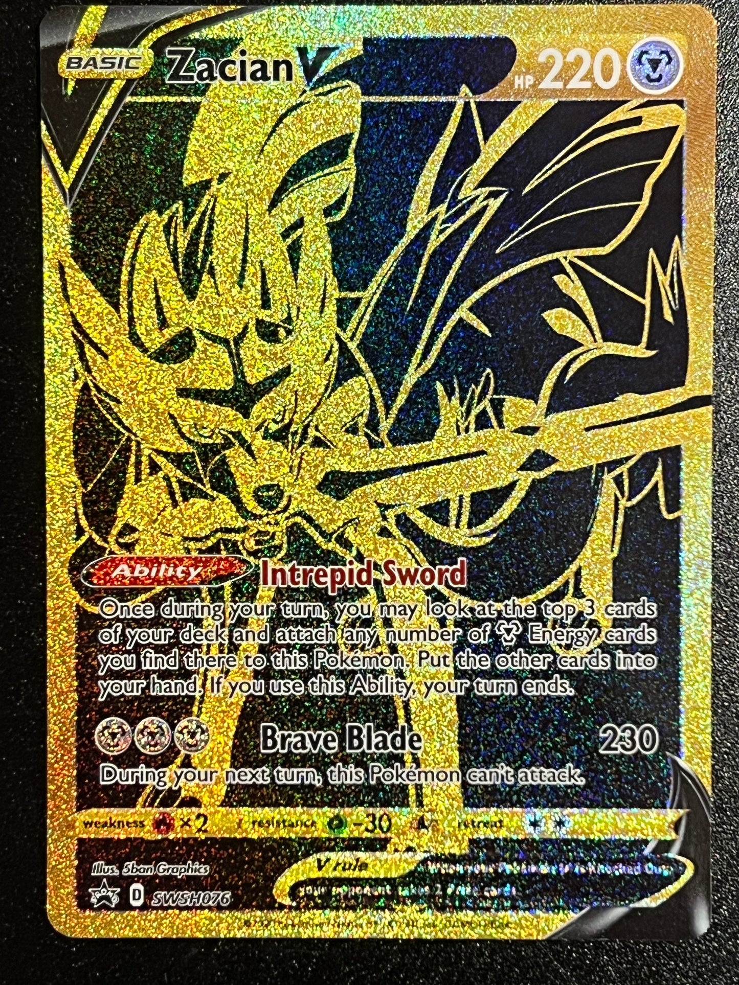  Pokemon - Zacian V - SWSH076 - Black Star Promo