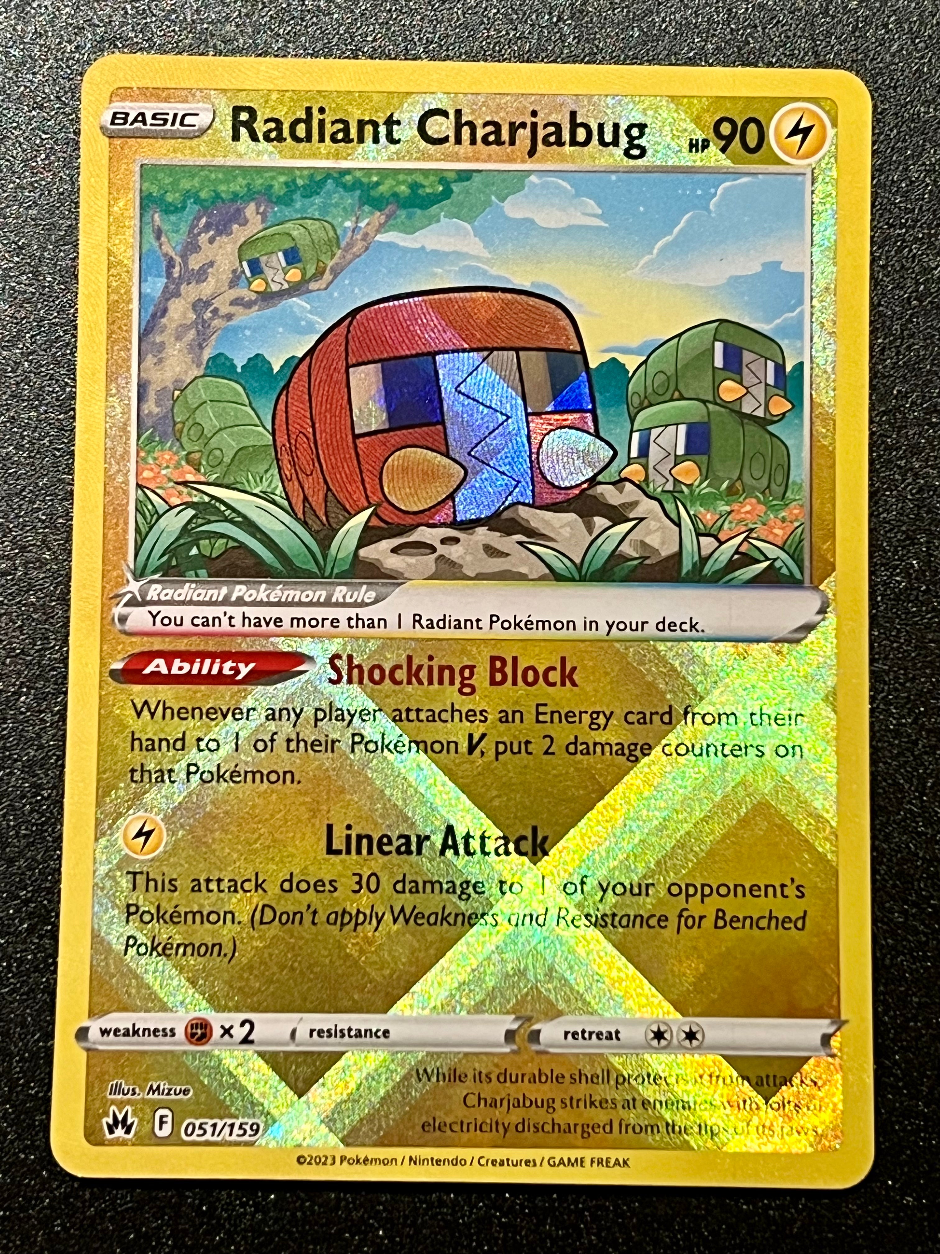 Charbug Evolution 051/159 Radiant Charjabug - Pokémon Crown Zenith Radiant Rare – Jarvvos