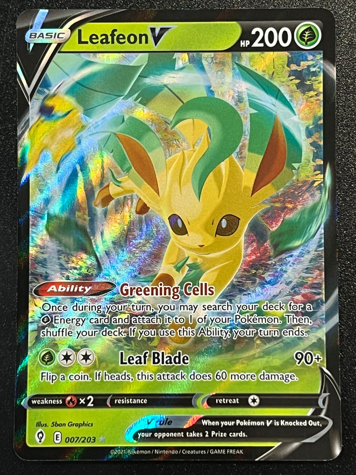 007/203 Leafeon V - Evolving Skies Ultra Rare