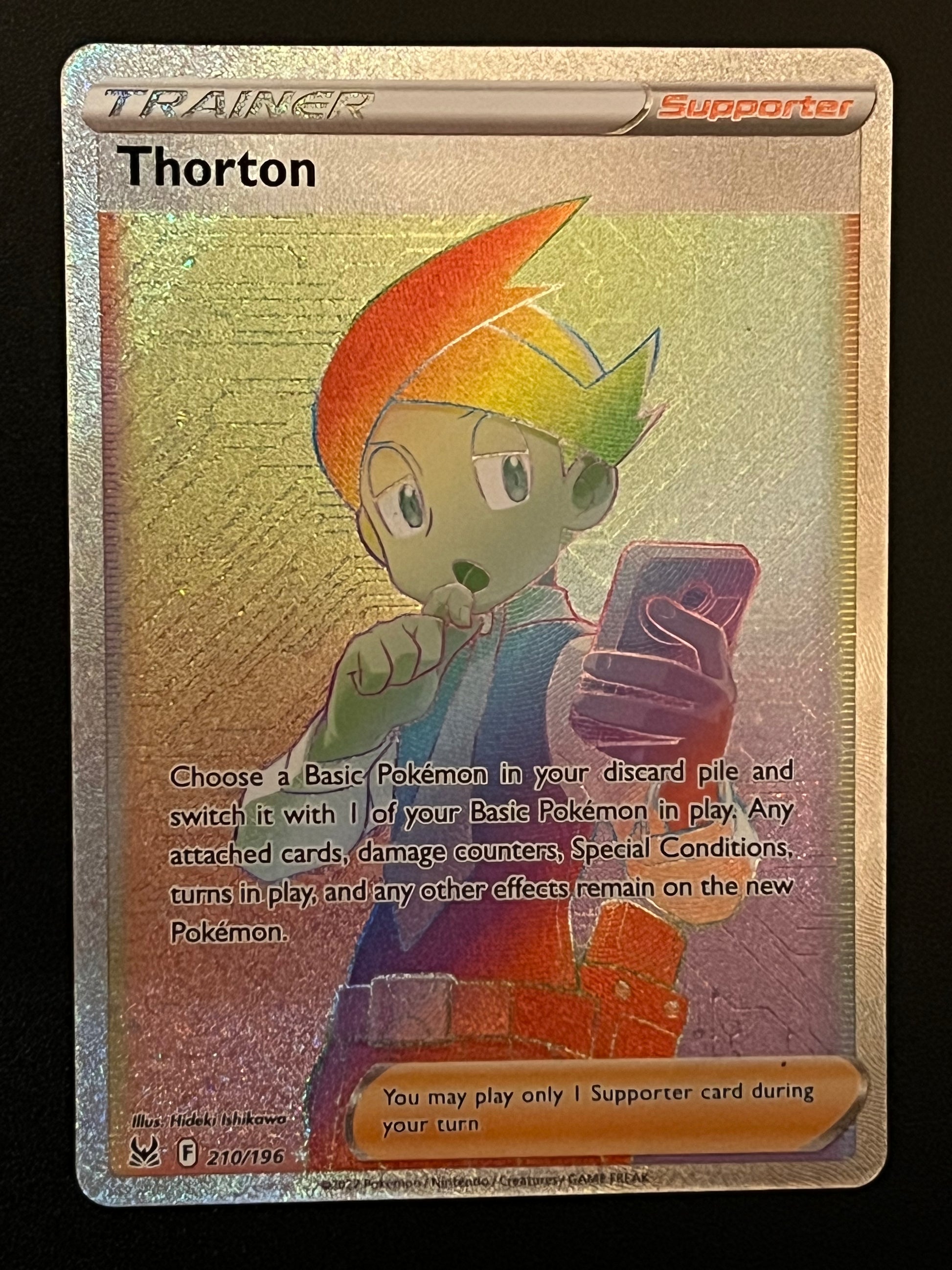 thorton pokemon card Thorton- 210/196 Lost Origin Rainbow Rare – Jarvvos