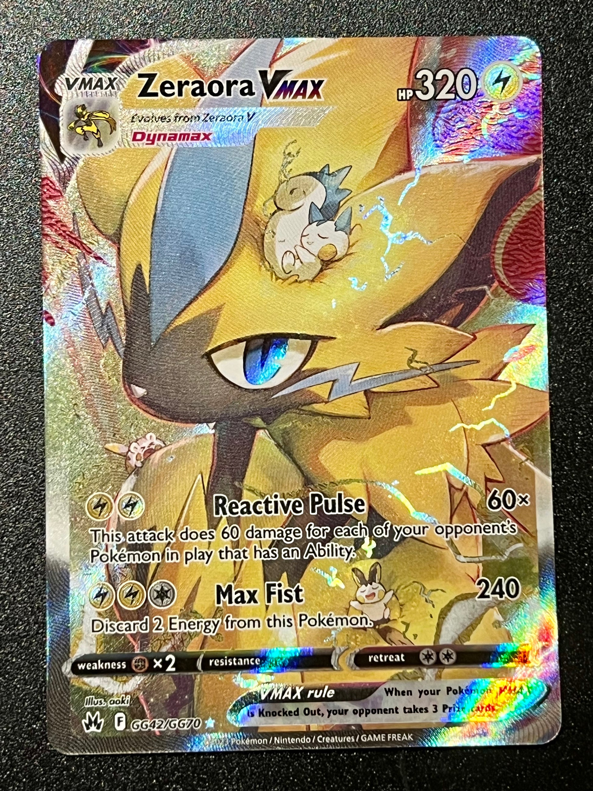 zeraora vmax pokemon card GG42/GG70 Zeraora VMax
