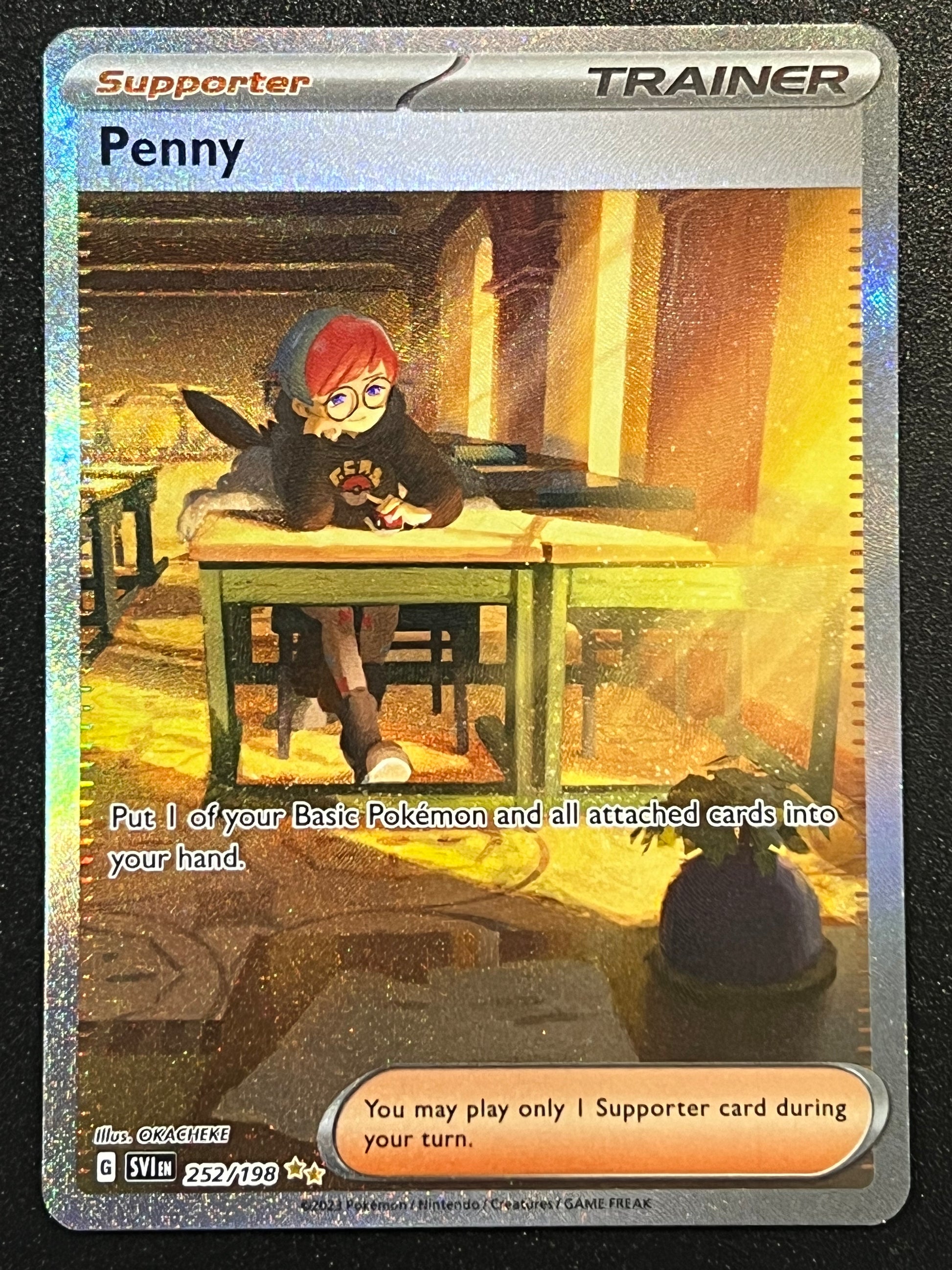 252/198 Penny - Pokmon Scarlet/Violet Base Special Illustration Rare Jarvvos 252/198 Penny - Pokmon Scarlet/Violet Base Special Illustration Rare Jarvvos