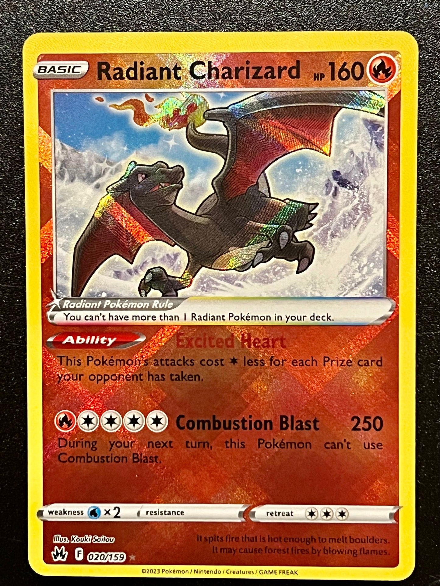 020/159 Radiant Charizard - Pokémon Crown Zenith Radiant Rare